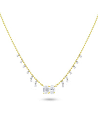 Spot Chain Moi & Toi Necklace | Two Stone 1ct LAB Diamond