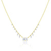 Spot Chain Moi & Toi Necklace | Two Stone 1ct LAB Diamond