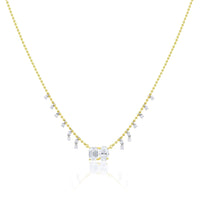 Spot Chain Moi & Toi Necklace | Two Stone 1ct LAB Diamond