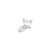 14kt White Gold 4.39 Carat Kite Lab Grown Diamond Engagement Ring With Side Stones