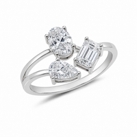 White Gold Fancy Shape Cocktail Ring