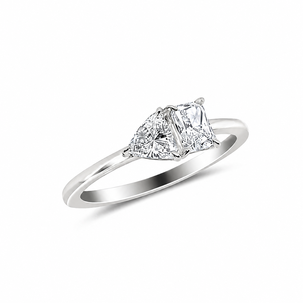 Moi Et Toi Triangle and Square Cut Ring