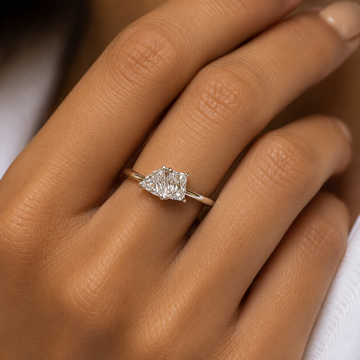 Moi Et Toi Triangle and Square Cut Ring