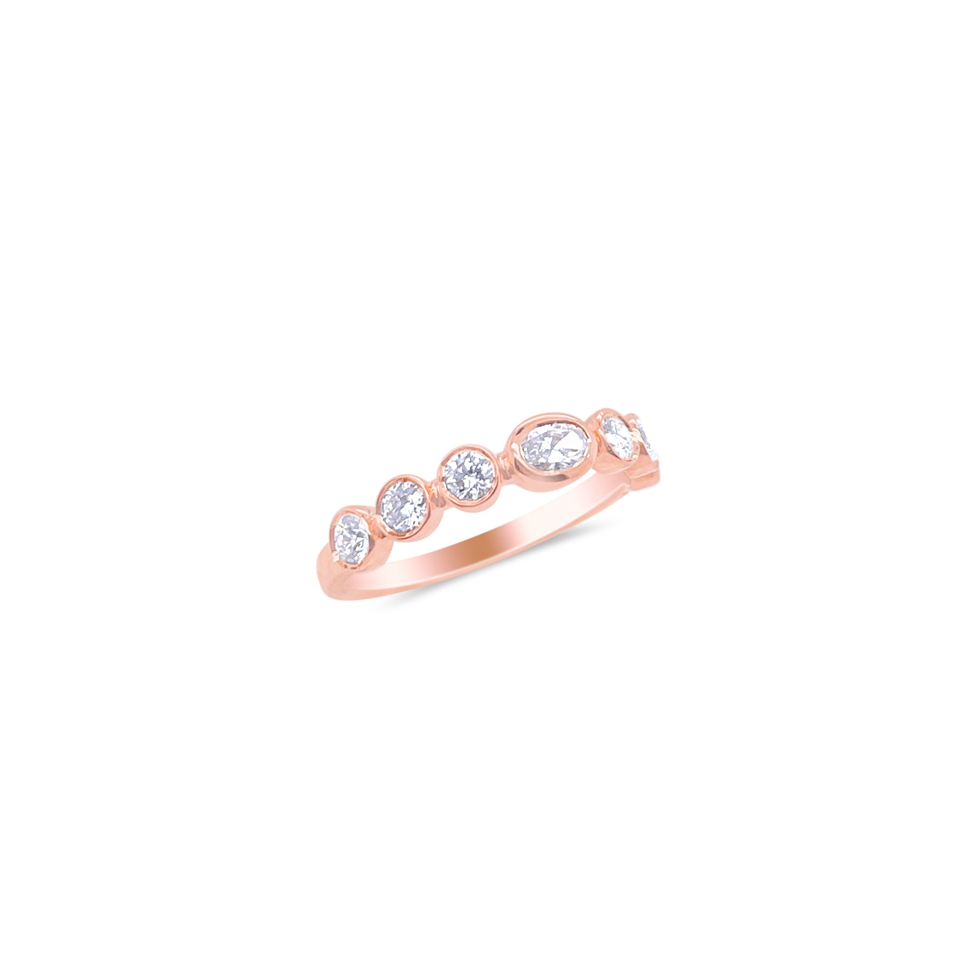 Rose Gold Fancy Shaped Stacking Ring Lab Grown