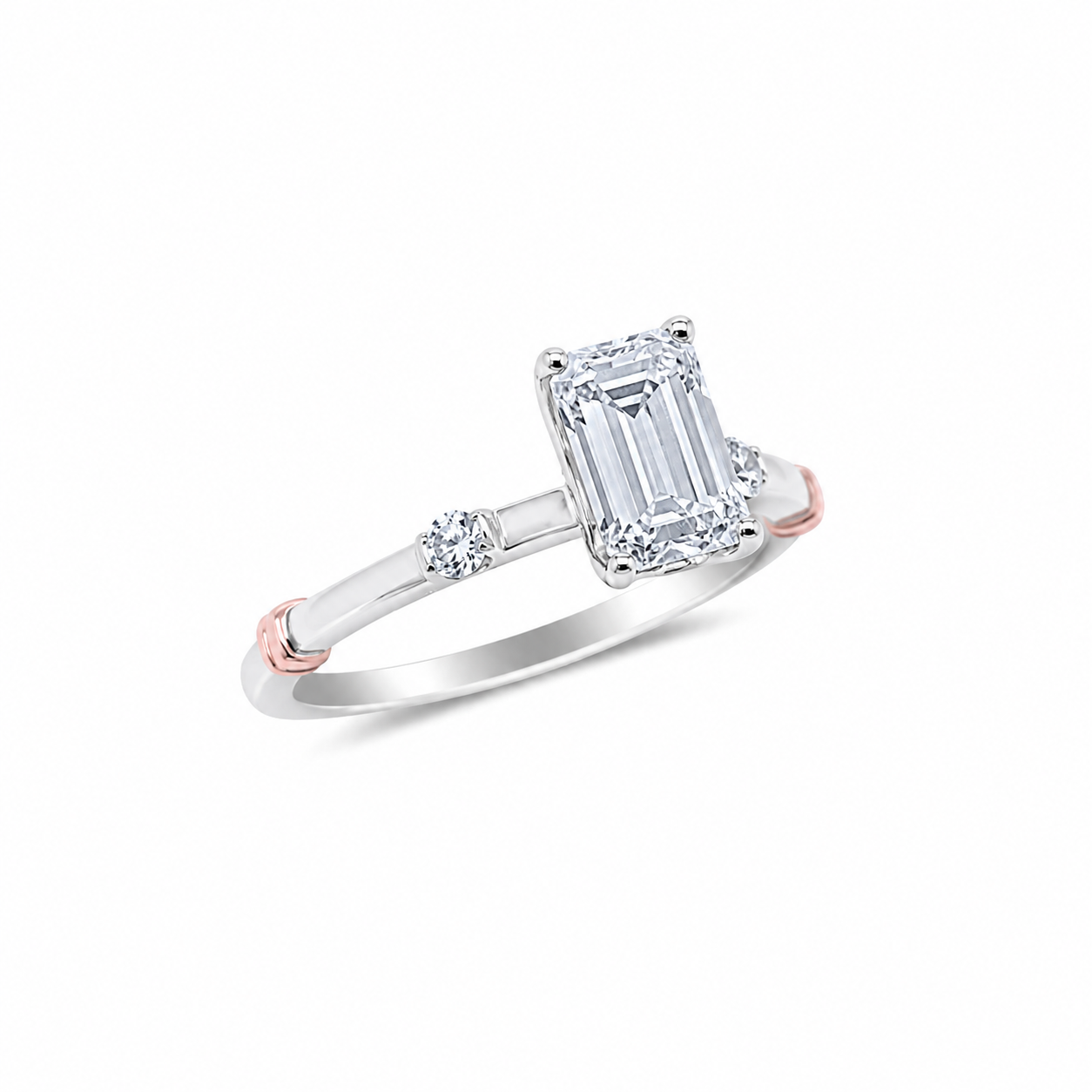 White Gold Radiant Cut Diamond Ring