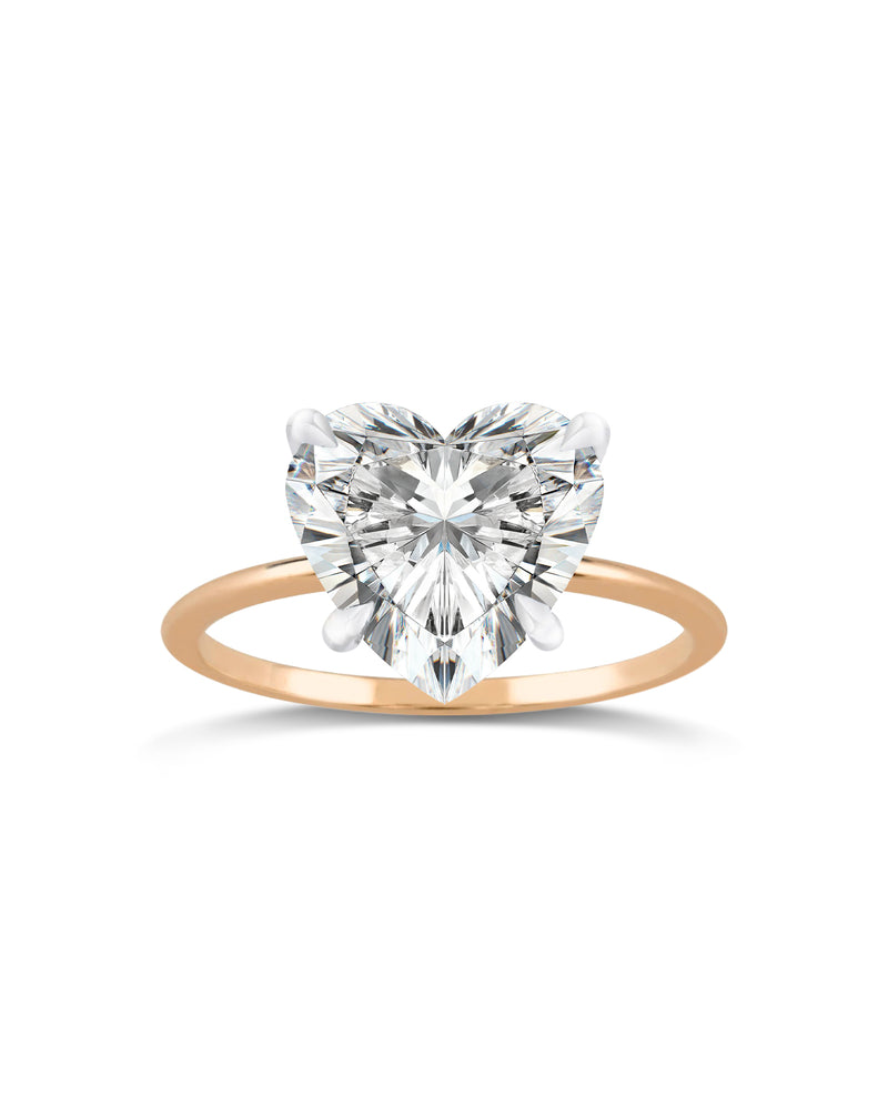 Solitaire Ring | Heart Shape Cut 4ct LAB Diamond