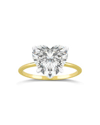 Solitaire Ring | Heart Shape Cut 4ct LAB Diamond