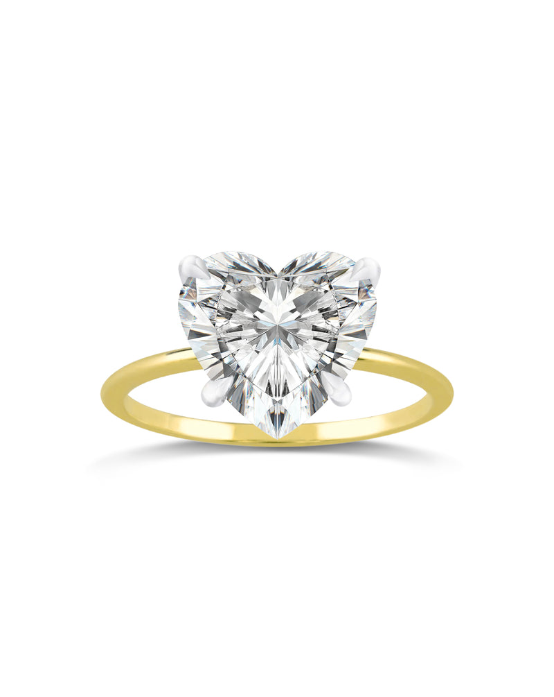 Solitaire Ring | Heart Shape Cut 4ct LAB Diamond