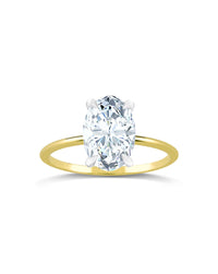 Solitaire Ring | Oval Cut 2ct LAB Diamond