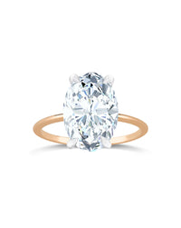 Solitaire Ring | Oval Cut 4ct LAB Diamond