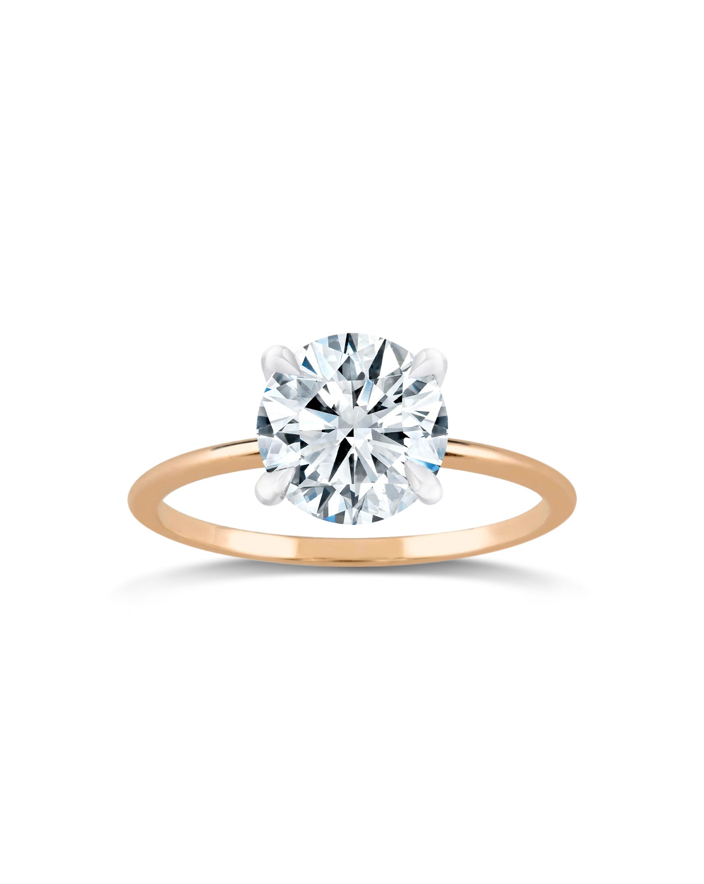 Solitaire Ring | Round Cut 2ct LAB Diamond
