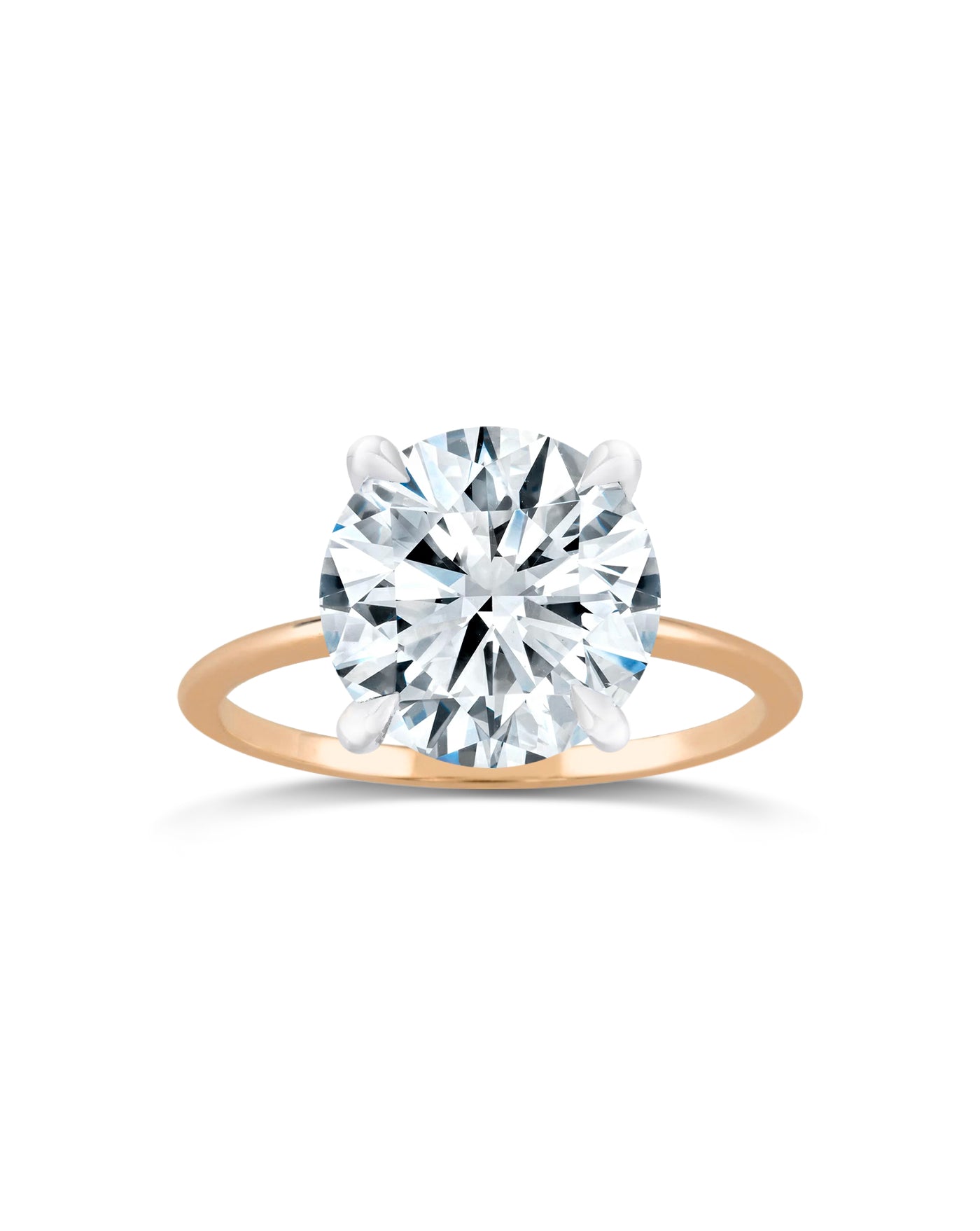 Solitaire Ring | Round Cut 4ct LAB Diamond
