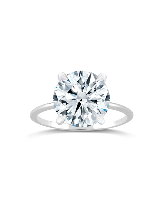 Solitaire Ring | Round Cut 4ct LAB Diamond