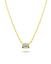 Spot Chain Necklace | Emerald Shape Cut 1 ct LAB Diamond