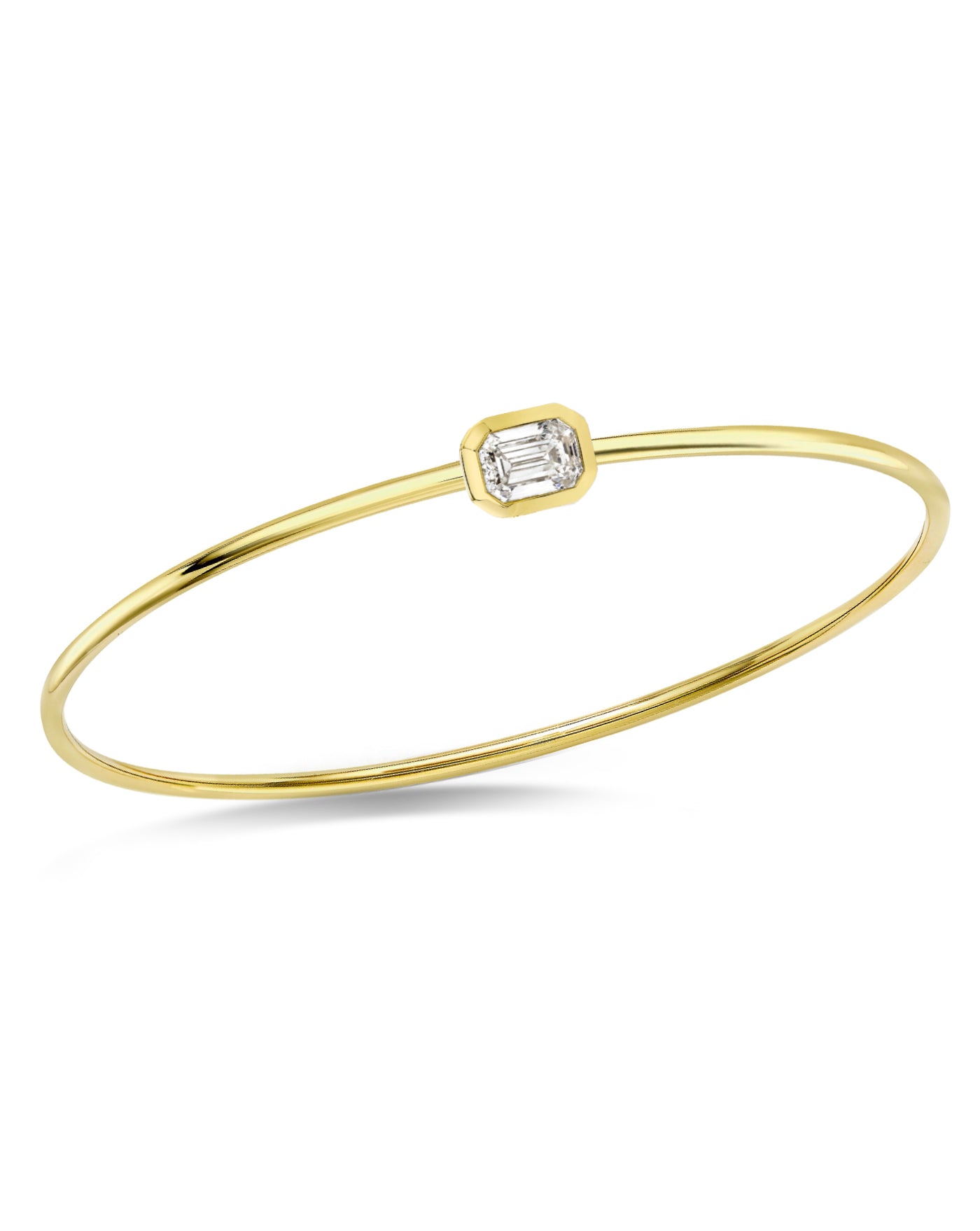 Bangle Bracelet | Emerald Cut 1ct LAB Diamond