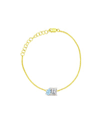 Toi et Moi Diamond and Blue Topaz Bracelet | 0.5 carats