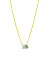 Toi et Moi Diamond and Peridot Necklace | 0.5 carat