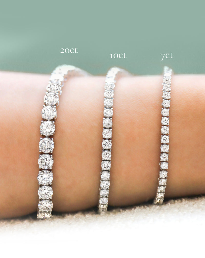 10 Carat Tennis Bracelet |  ROUND LAB Diamond