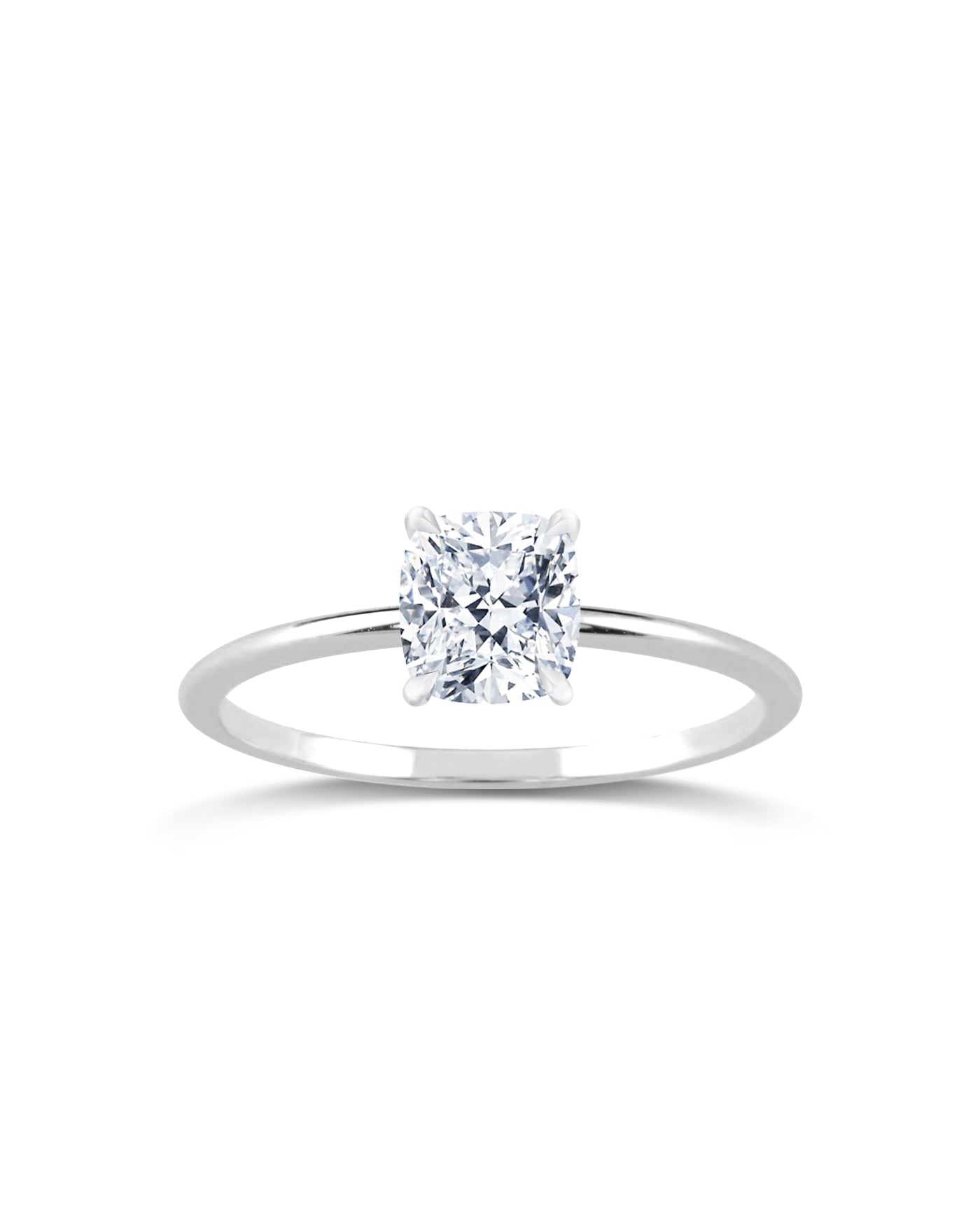 Solitaire Ring | Cushion Cut 1ct LAB Diamond