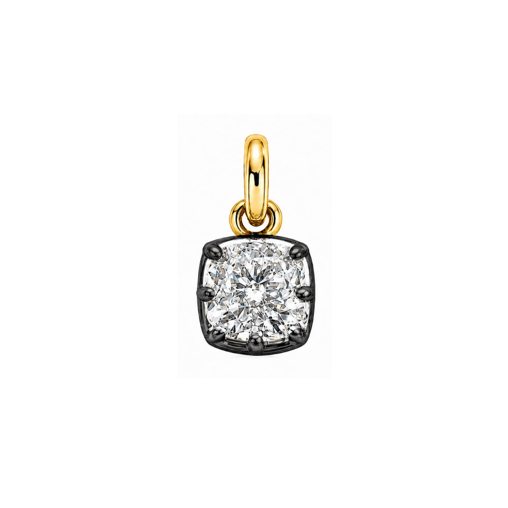 Cushion Cut 14kt Lab Grown Diamond Charm 1.00 ct