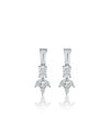 White Gold Diamond Drop Earrings | 4 cts LAB Diamond