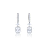 White Gold Diamond Drop Earrings | 4.5 ct LAB Diamond