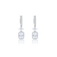 White Gold Diamond Drop Earrings | 4.5 ct LAB Diamond