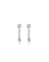 White Gold Diamond Drop Earrings | 2.6 ct LAB Diamond