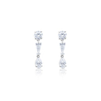 White Gold Diamond Drop Earrings | 2.6 ct LAB Diamond