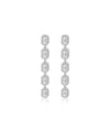 Emerald Cut Drop Earrings 4.73 Ct