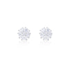 White Gold Diamond Flower Studs