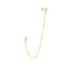 Yellow Gold Lab Grown Stud Cuff Earring