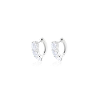 White Gold Diamond Hoop Earrings