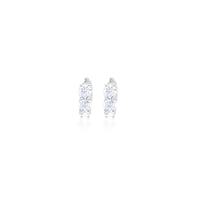 White Gold Diamond Hoop Earrings