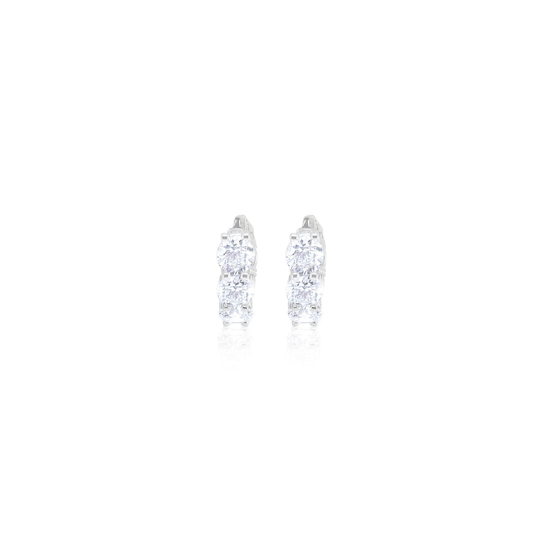 White Gold Diamond Hoop Earrings
