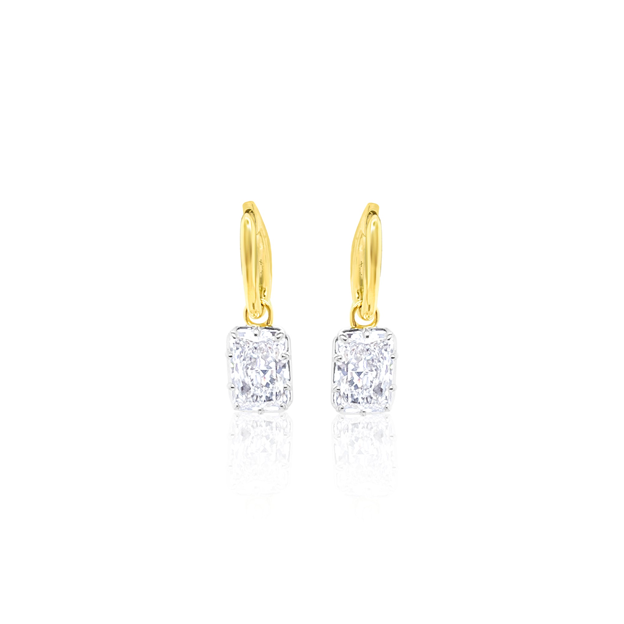 Four Carat Emerald Huggies