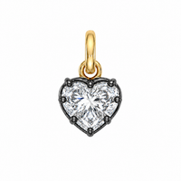 Heart Cut 14kt Lab Grown Diamond Charm 1.00 ct