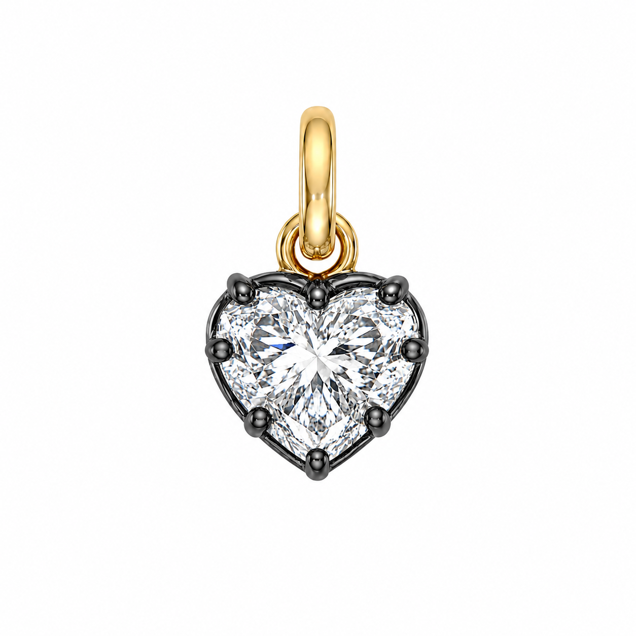 Heart Cut 14kt Lab Grown Diamond Charm 1.00 ct