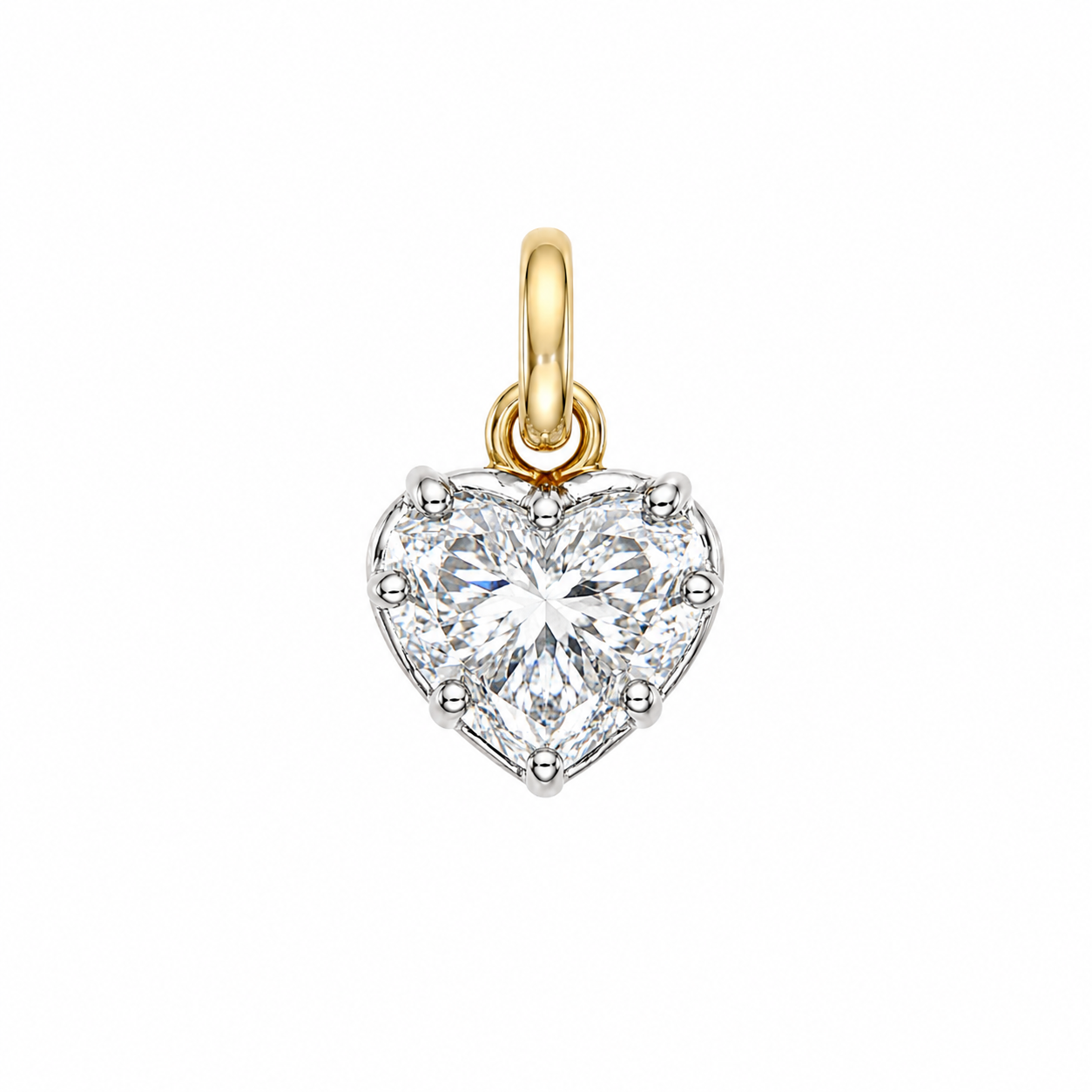 Heart Cut 14kt Lab Grown Diamond Charm 1.00 ct