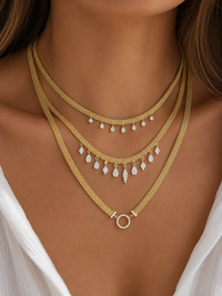10kt Yellow Gold Mesh Chain Enhancer Necklace Diamond Clasp Regular Price $1,299.00