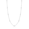 14 Kt White Gold .98 Ct Diamond Bezel Necklace