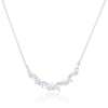14 Kt White Gold 1.40 Ct Pear And Round Cut Diamond Necklace