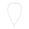 9.39 Carat Round and Pear Cut Lab Grown Diamond Necklace 14kt White Gold   Cocktail Necklace