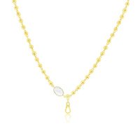 Interchangeable White Topaz Beaded Necklace Enhancer
