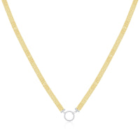 10kt Yellow Gold Mesh Chain Enhancer Necklace Diamond Clasp Regular Price $1,299.00