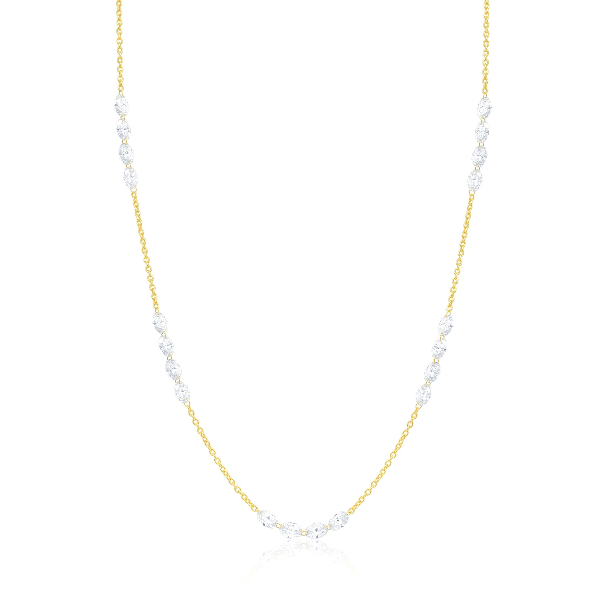 Drilled Lab Grown Diamond Necklace