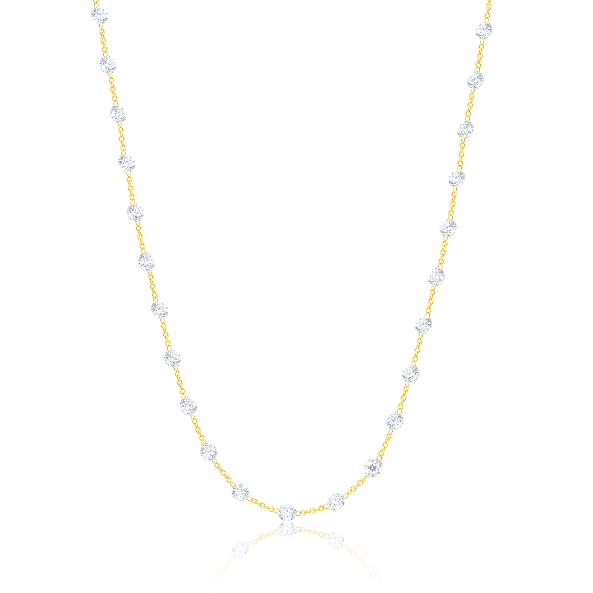 Drilled Lab Grown Diamond by the Yard Necklace