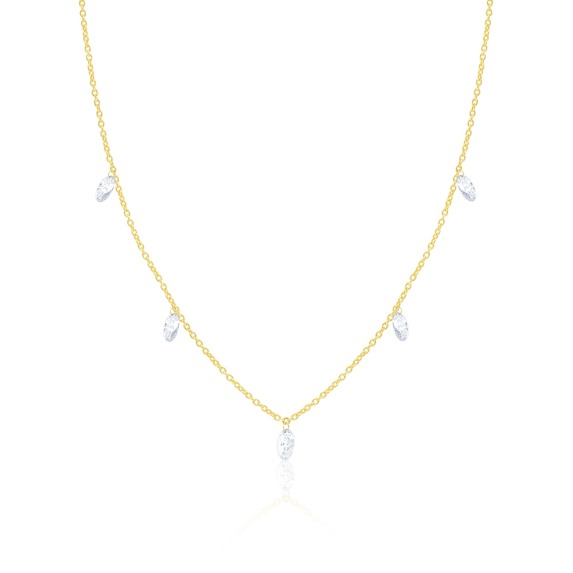Drilled Fringe Lab Grown Diamond Necklace
