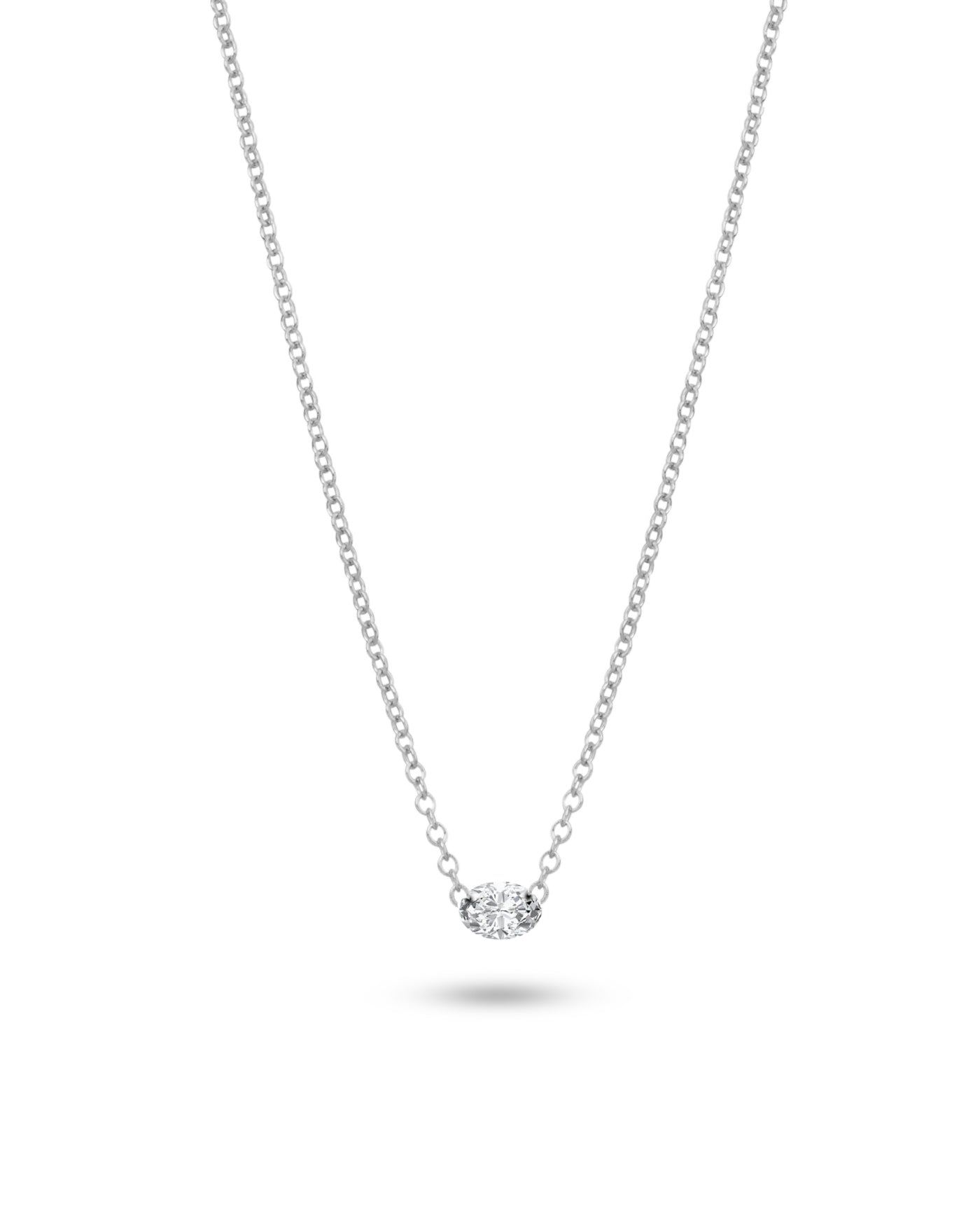 Drilled Diamond Necklace | Round Cut 0.26cts