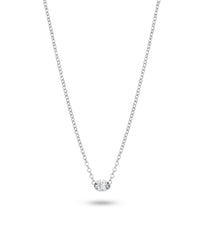 Drilled Diamond Necklace | Round Cut 0.26cts